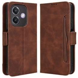 Klapkové puzdro pre Oppo A40 / Oppo A40m, Card Slot, hnedé