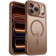 Puzdro pre iPhone 16 Pro, pre MagSafe, ERBORD Matt Case, desert titanium + sklo na displej