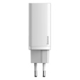 Sieťová nabíjačka Baseus GaN2 Lite 65 W USB-C + USB-A, biela (EÚ)