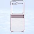 Puzdro pre Samsung Galaxy Z Flip7 FE / Z Flip6, PC Case, transparentné / ružové