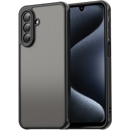 Matné puzdro pre Samsung Galaxy A17 5G, dymové s čiernymi stranami