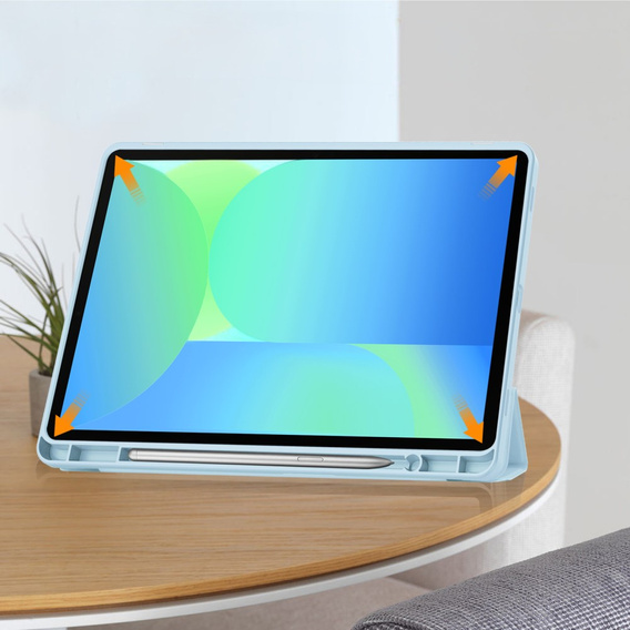 Puzdro pre Samsung Galaxy Tab S10 FE+ Plus, Smartcase s priestorom pre stylus, modré