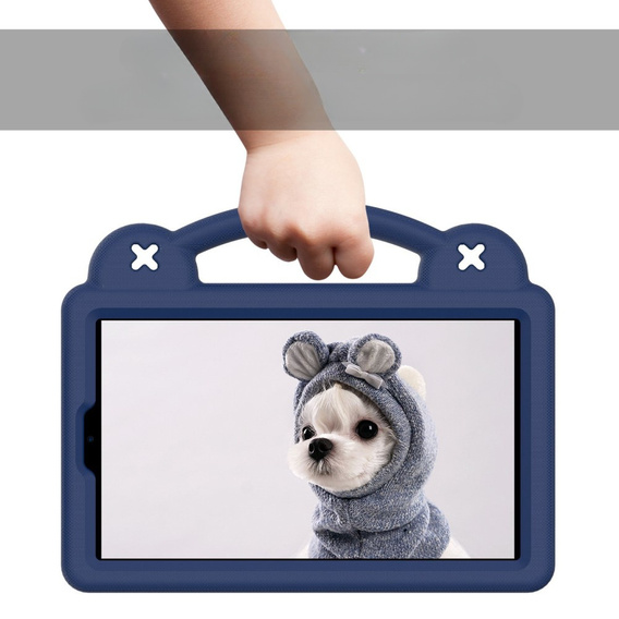 Detské puzdro pre Samsung Galaxy Tab A7 Lite 8.7 T220/T225, Cute Patterns, so stojanom, tmavomodré