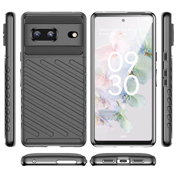 Obal na mobil pre Google Pixel 7, Thunder, čierne