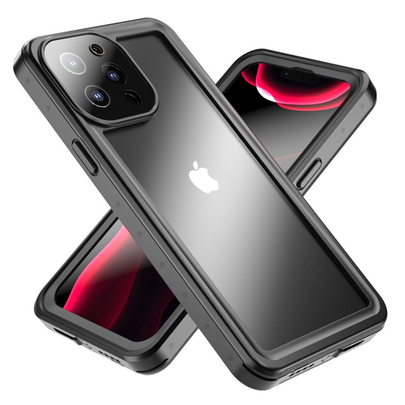 Vodotesné puzdro IP68 pre iPhone 13 Pro Max, Redpepper Pro, čierne