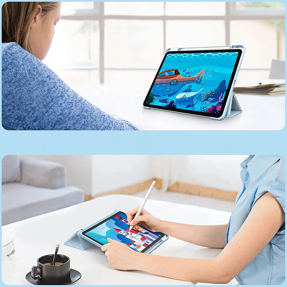 Puzdro pre iPad Air 13" 2025/2024 (7/6 gen.), Smartcase Hybrid, so slotom na stylus, modré