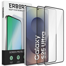 2x tvrdené sklo ERBORD 3D pre Samsung Galaxy S25 Ultra pre celý displej
