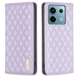 Klapkové puzdro pre Xiaomi Redmi Note 13 Pro 4G / Xiaomi Redmi Note 14S / Xiaomi Poco M6 Pro 4G, Wallet, BINFEN COLOR, fialové