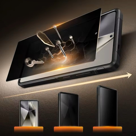 Puzdro pre Samsung Galaxy S25 Ultra, Tongate MECH Series Clip, čierne