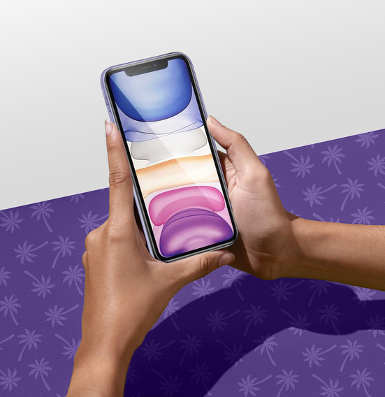 Tmavé sklo na ochranu súkromia Shy Palm pre iPhone 11