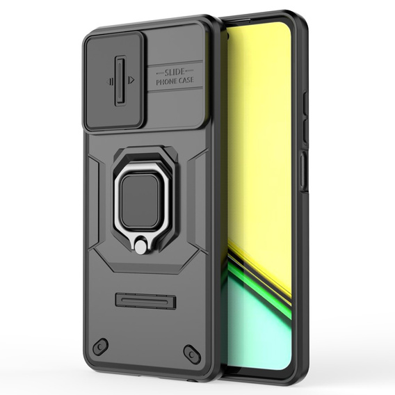 Puzdro pre Realme C67 4G, KickStand Camera Lens, čierne