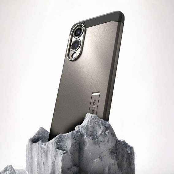 Puzdro Spigen pre Samsung Galaxy A36 5G, Tough Armor Mag MagSafe, čierne + tvrdené sklo 9H