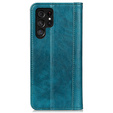 Obal na mobil pre Samsung Galaxy S24 Ultra, Wallet Litchi Leather, zelený