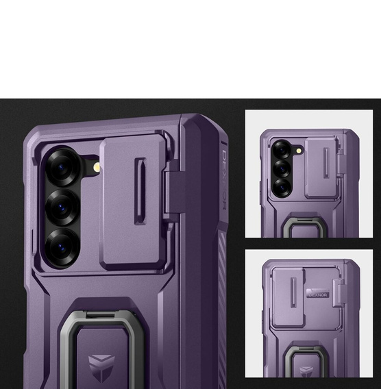 Obrnené puzdro pre Samsung Galaxy Z Fold 6 5G, Dexnor Full Body S-Pen Slot, fialové