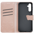 Klapkové puzdro pre Samsung Galaxy M34 5G, Butterfly, ružové rose gold