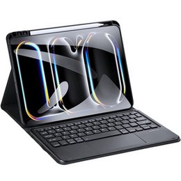 Puzdro + klávesnica Apple iPad Pro 11" 5 gen. 2024, Dux Ducis TouchPad Leather Pen Slot, čierne