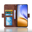 Klapkové puzdro pre Realme 14 5G / Realme 14T 5G, Card Slot, hnedé