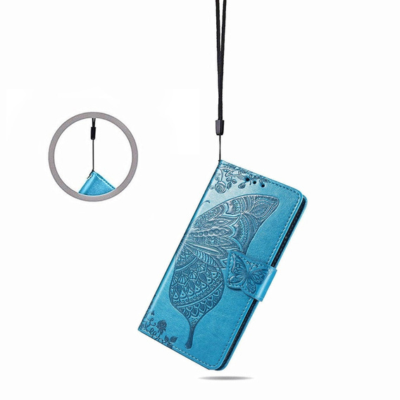 Klapkové puzdro pre Samsung Galaxy A26, Butterfly, modré