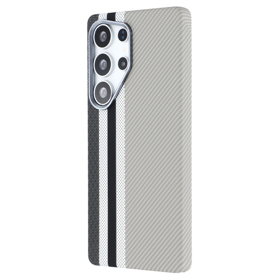 Puzdro pre Samsung Galaxy S25 Ultra, Carbon Fiber MagSafe, sivé