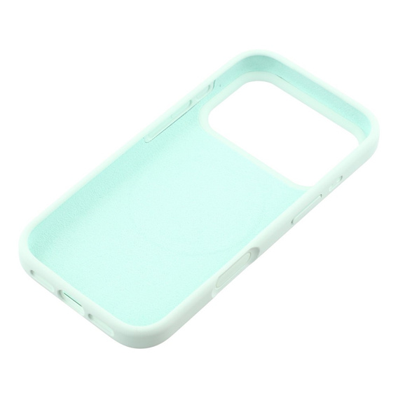 Silikónové puzdro pre iPhone 17 Pro, pre MagSafe, proti nárazom, zelené