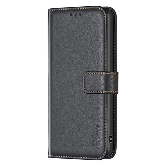 Klapkové puzdro pre Samsung Galaxy S23 FE, BINFEN Wallet, čierne + 9H sklo