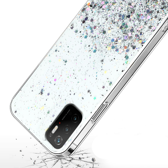 Obal na mobil pre Xiaomi POCO M3, Glittery, priehľadné