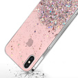 Obal na mobil pre iPhone X/XS, Glittery, ružové