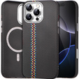 Puzdro pre iPhone 16 Pro Max, Carbon Fiber MagSafe, čierne