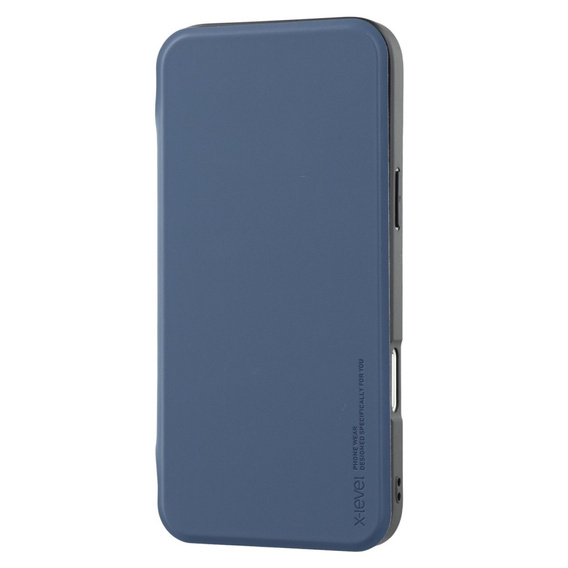 Puzdro X-LEVEL pre iPhone 16 Pro, Magnetic Card Holder, modré