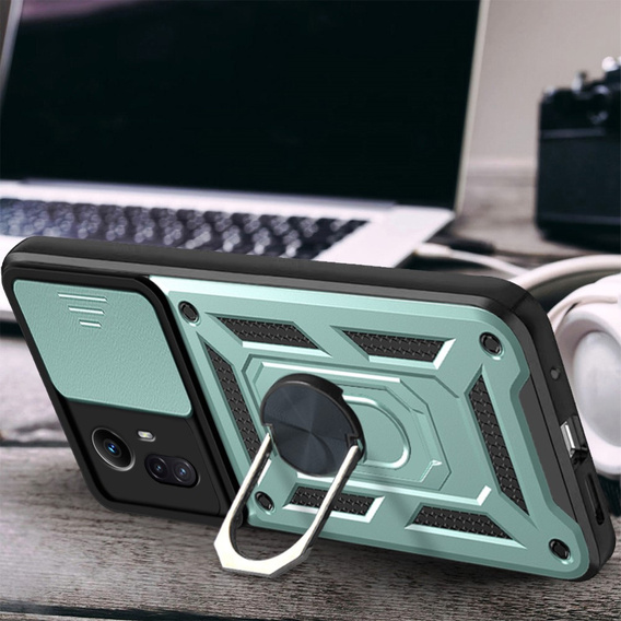Obal na mobil pre Xiaomi Redmi Note 12S 4G, CamShield Slide, zelené