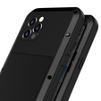 Love Mei Obal na mobil pre iPhone 12 Pro, armored with glass, čierne