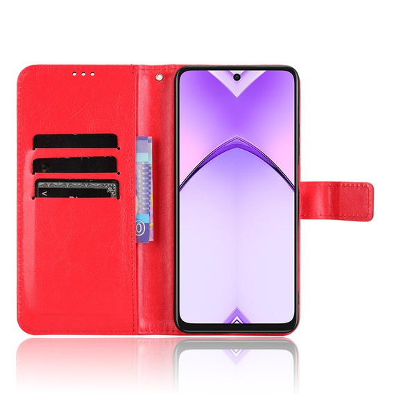 Klapkové puzdro pre Oppo A40 / Oppo A40m, Crazy Horse Wallet, červené
