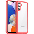 Obal na mobil pre Samsung Galaxy A14 4G/5G, Fusion Hybrid, transparentné / červené