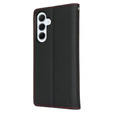 Klapkové puzdro pre Samsung Galaxy S25, Litchi Skin Grain, čierne