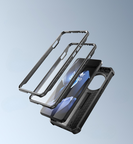Obrnené puzdro pre OnePlus 13, Dexnor Full Body (Two Frames), čierne