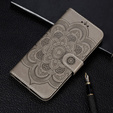 Klapkové puzdro pre Xiaomi Redmi Note 9s/ 9 Pro, Mandala Flower, sivé