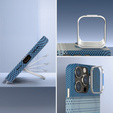 Puzdro pre iPhone 16 Pro Max, Frame Kickstand, pre MagSafe, Moon Blue