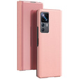 Obal na mobil pre Xiaomi 12T / 12T Pro, Clear View, ružové rose gold