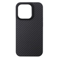 Puzdro pre iPhone 15 Pro, Aramid Fiber Cover, čierne