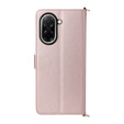 Puzdro s chlopňou pre Xiaomi Redmi A5, Crossbody Leather Wallet, ružové