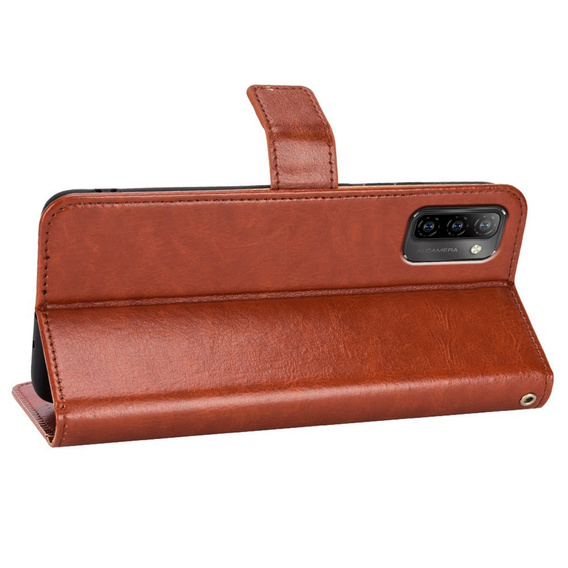 Klapkové puzdro pre Ulefone Note 12P, Wallet, hnedé