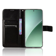 Klapkové puzdro pre Xiaomi 15, Crazy Horse Wallet, čierne