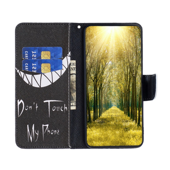 Klapkové puzdro pre Motorola Edge 40 Neo, Wallet, Don't Touch My Phone, čierne