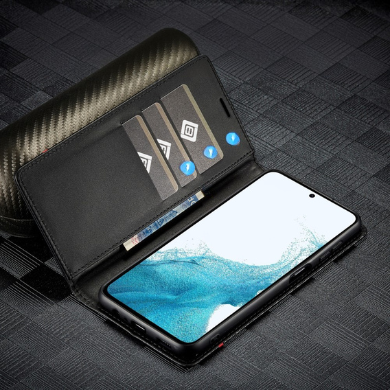 Flipové puzdro pre Samsung Galaxy A36, Carbon LC.IMEEKE, čierne