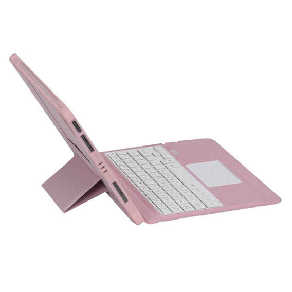 Puzdro + klávesnica iPad Air 4 / 5 2020 / 2022 10.9, TouchPad, ružové rose gold