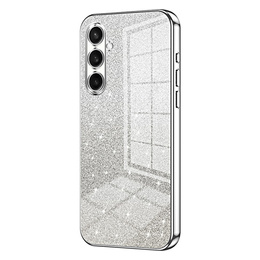 Glitter Case CamShield pre Samsung Galaxy A57 5G, strieborný
