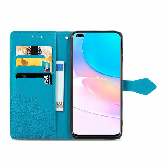 Klapkové puzdro pre Huawei nova 8i, Mandala, modré