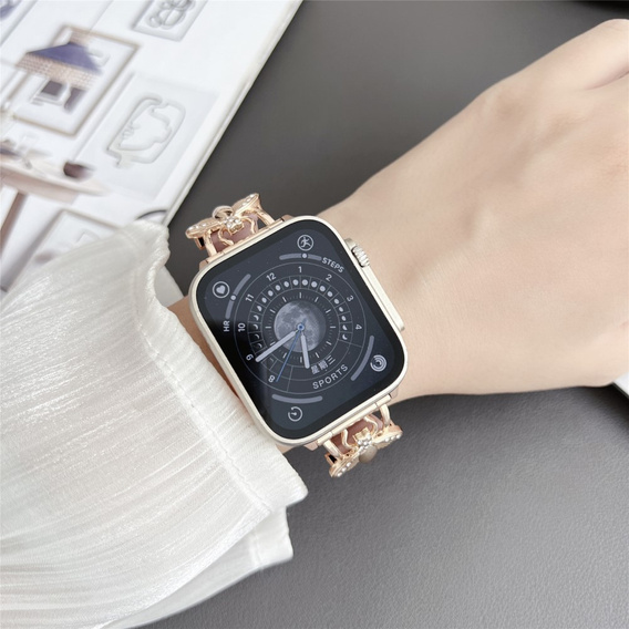 Kožený remienok pre Apple Watch 1/2/3/4/5/6/7/8/SE/Ultra 42/44/45/49 mm, béžová