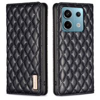 Klapkové puzdro pre Xiaomi Redmi Note 13 Pro 4G, Wallet, BINFEN COLOR, čierne