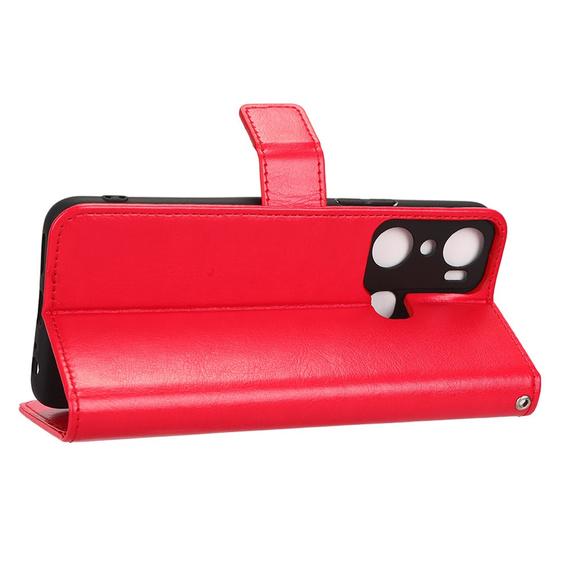 Klapkové puzdro pre Infinix Hot 20i, Crazy Horse Wallet, červené